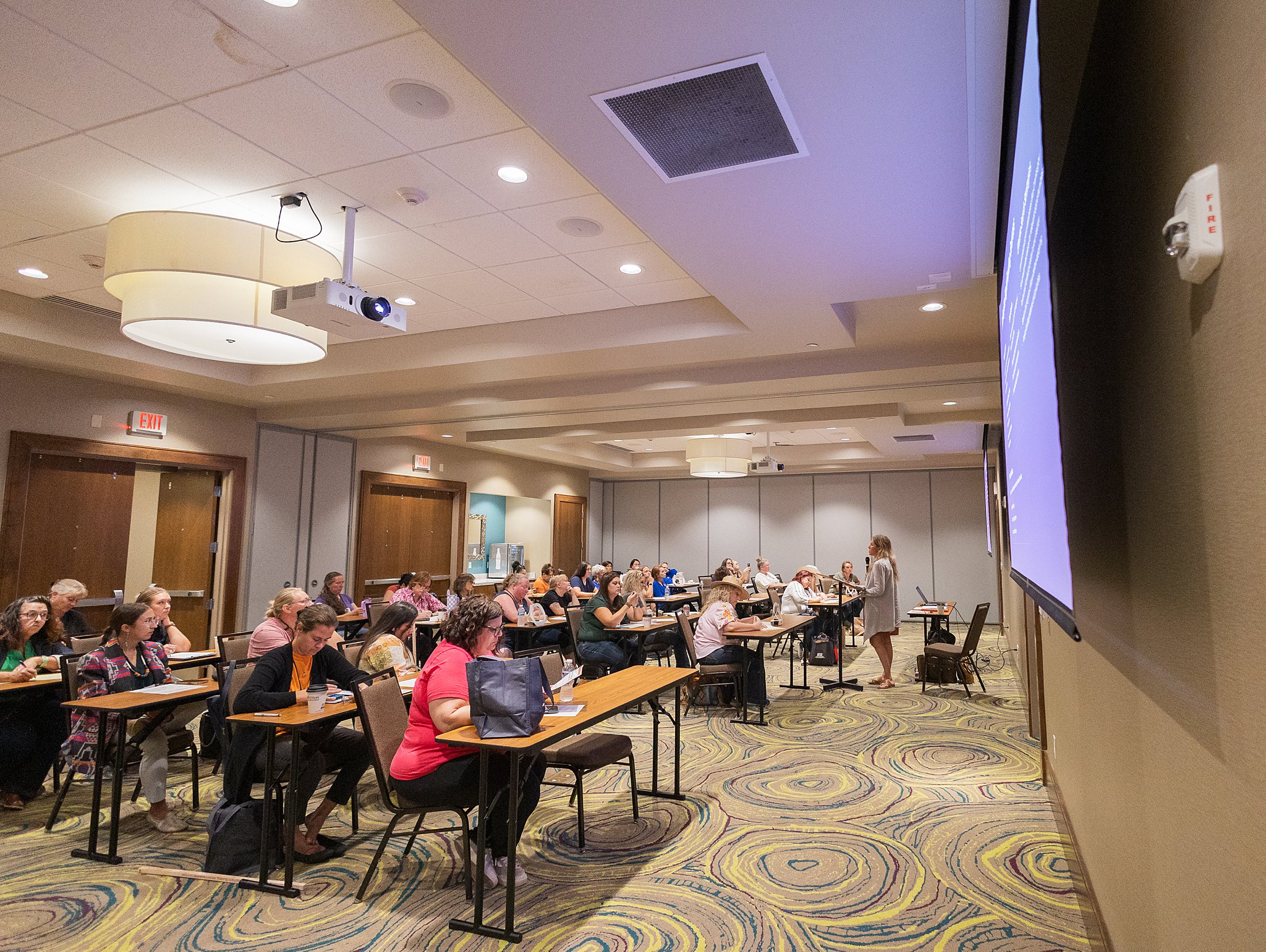 Sarah Diamond speaking at Oklahoma Women in Ag nonprofit workshop in Oklahoma
